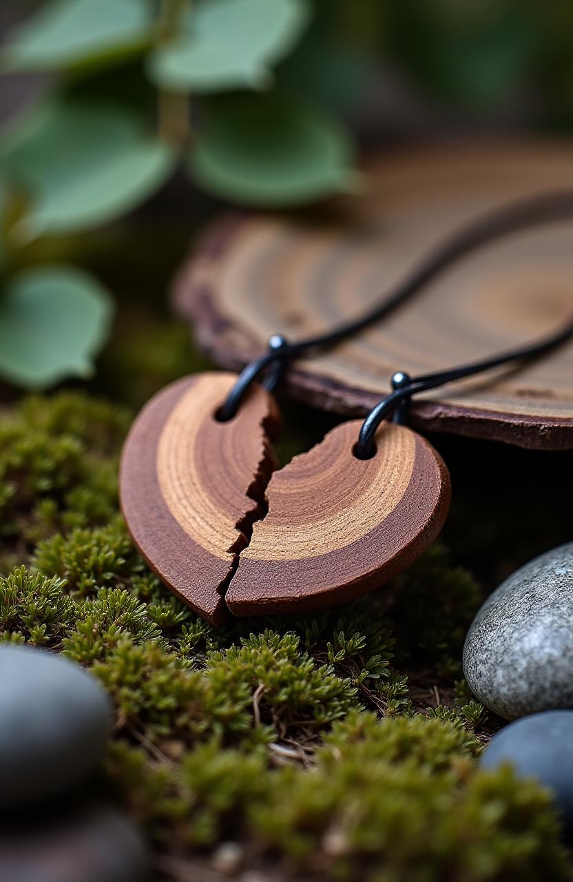 Artisanal nature-inspired jewelry with natural materials